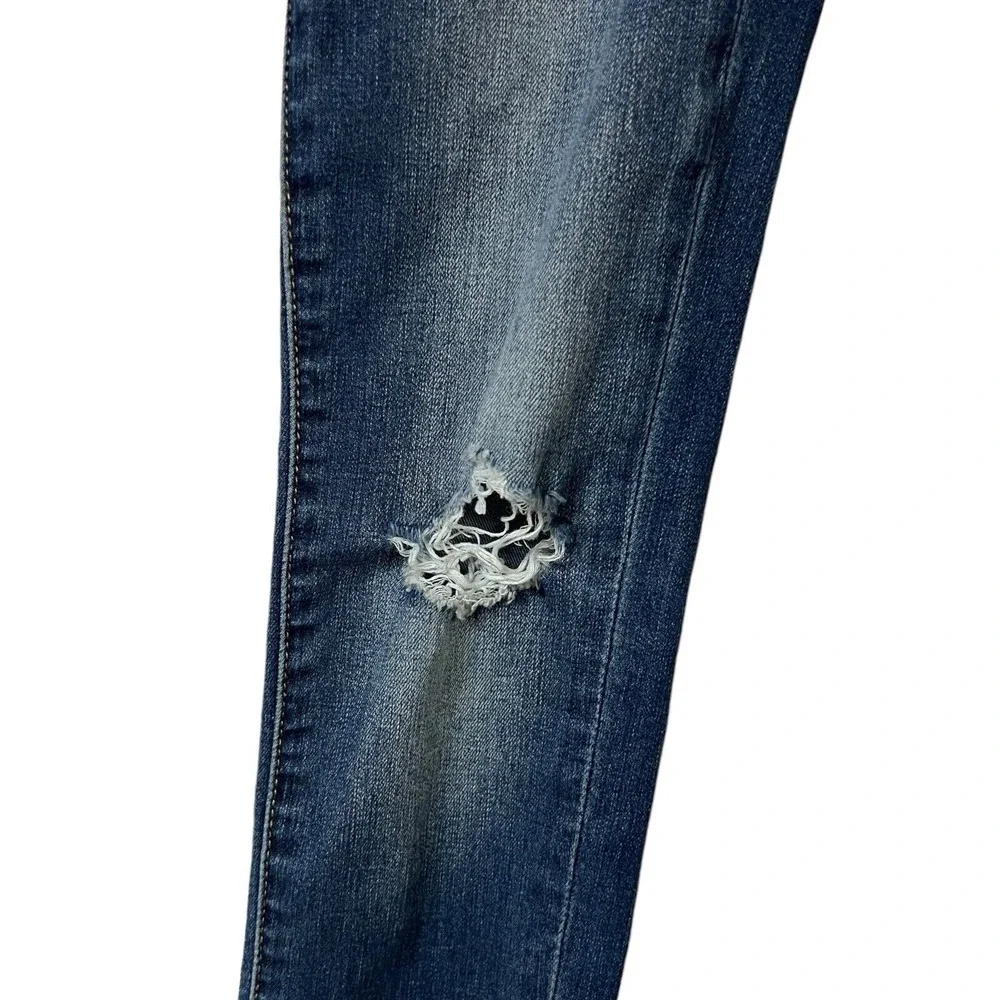 Articles Of‎ Society Jeans 24 Blue Prairie Wash Distressed Fringe Boho Stretch